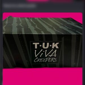 T.U.K Black and Pink Viva Mondo Shoe Box